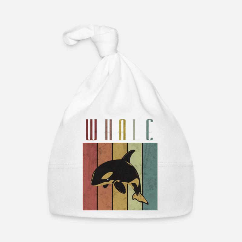 Baleine - Bonnet bio Bébé - blanc