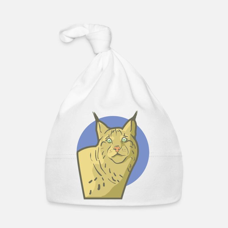 Lynx mature avec un beau visage de chat Bonnet bio Bébé