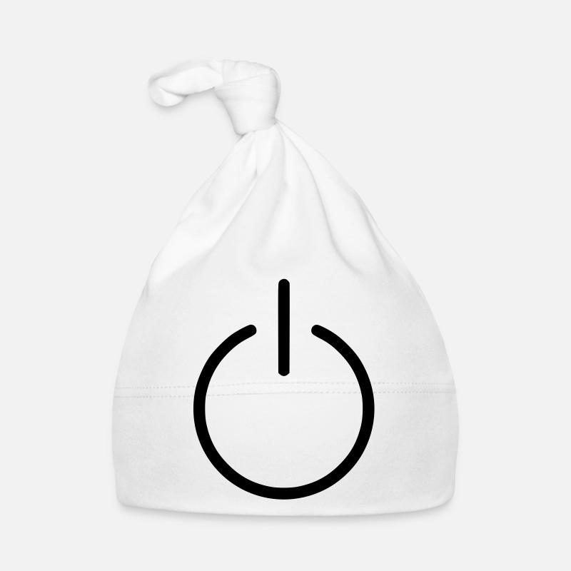 power button Baby Bio-Mütze