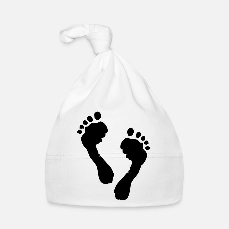 Füsse Silhouette Baby Bio-Mütze