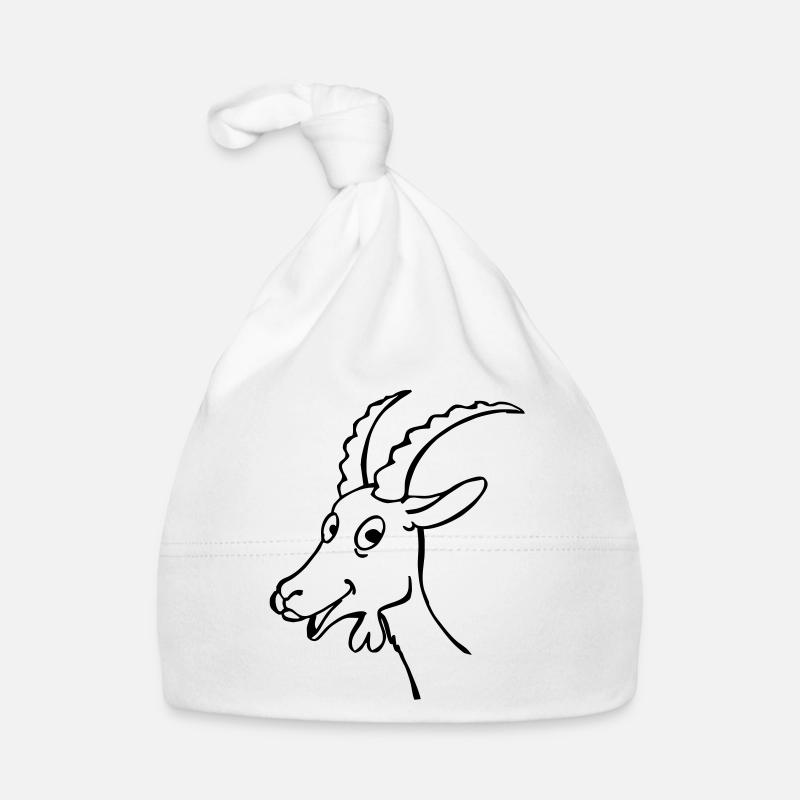 Chèvre - Bonnet bio Bébé - blanc