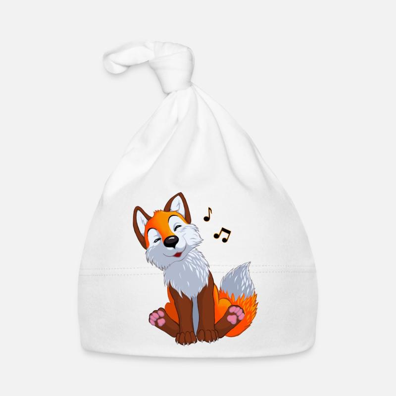 Singender Fuchs Baby Bio-Mütze