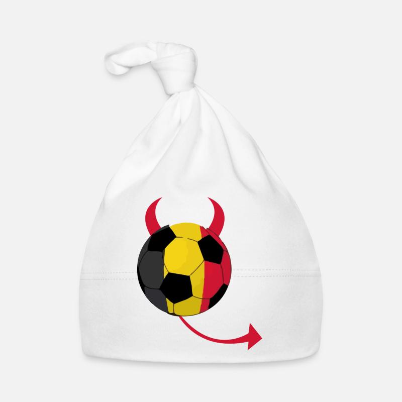 les diables belges - Bonnet bio Bébé - blanc