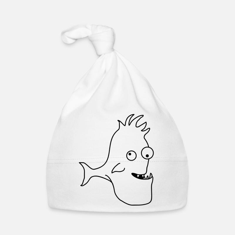 Stupid Crazy Comic Fish Organic Baby Cap
