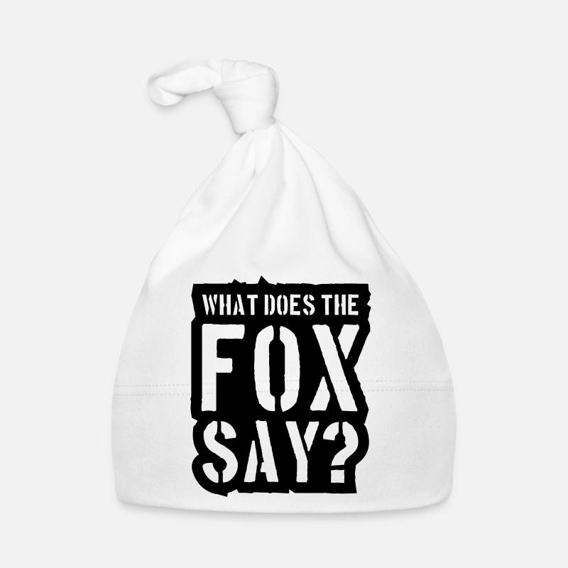 What Does The Fox Say Stamp Logo Baby Bio-Mütze