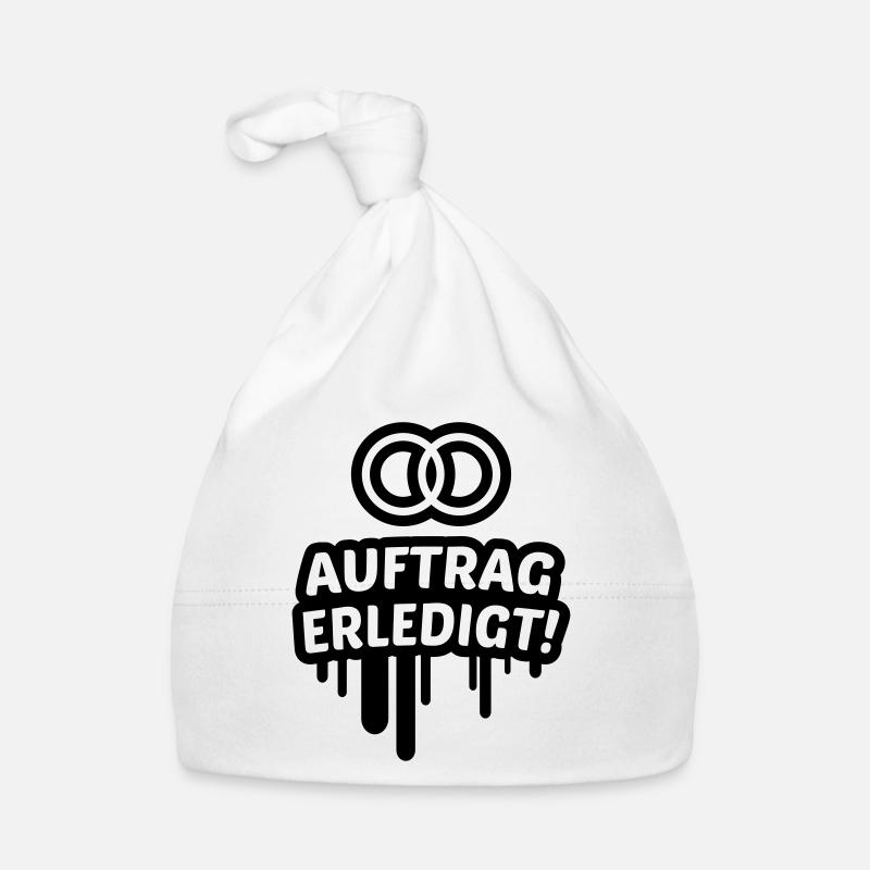 Auftrag erledigt, ehe, hochzeit 1c Baby Bio-Mütze