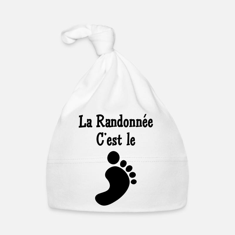 La Randonnée c'est le pied ! - Bonnet bio Bébé - blanc