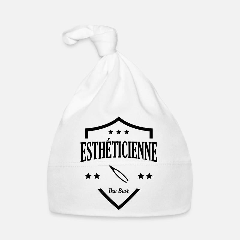 Esthéticienne / Esthétique / Beauté / Esthétique - Bonnet bio Bébé - blanc