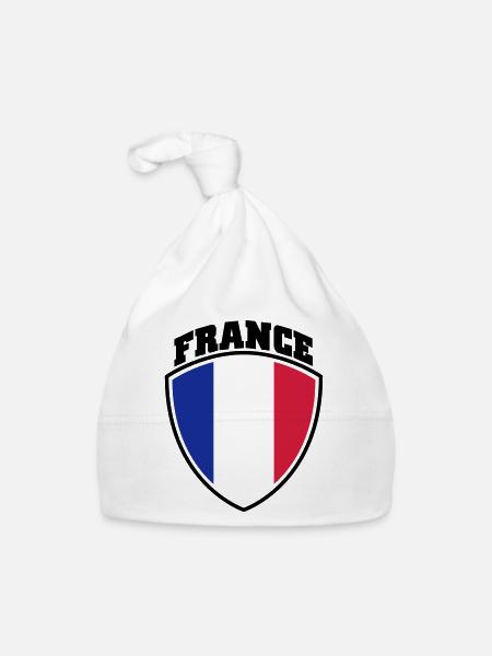 france - Organic Baby Cap - white - Front
