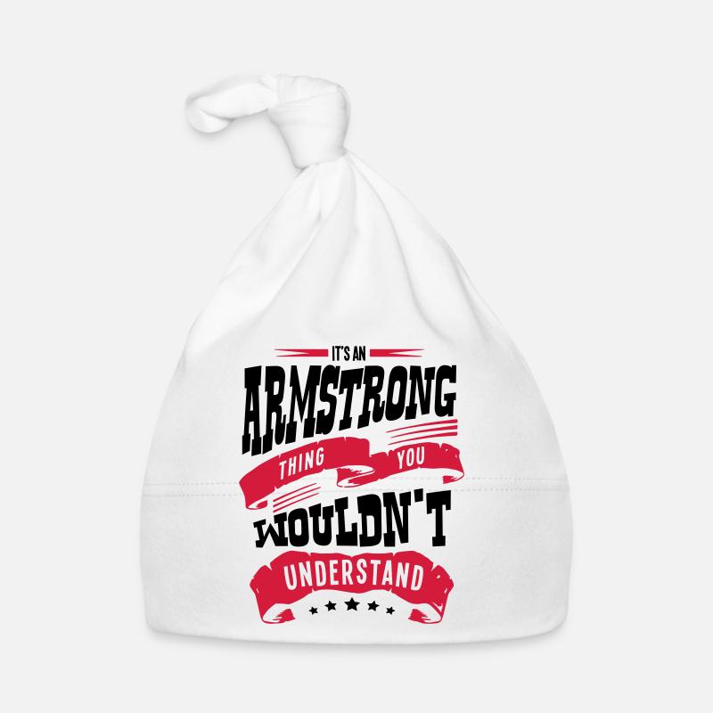 armstrong name thing you wouldnt underst - Organic Baby Cap - white