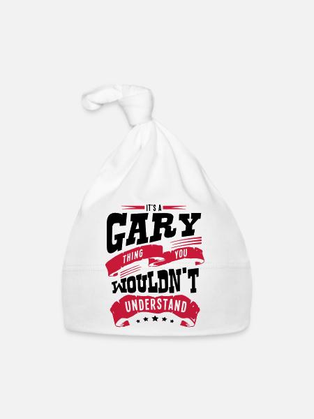 gary name thing you wouldnt understand - Organic Baby Cap - white - Front