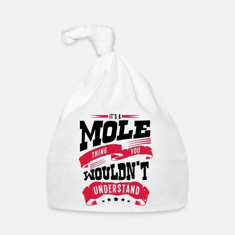 its a mole thing you wouldnt understand - Organic Baby Cap - white