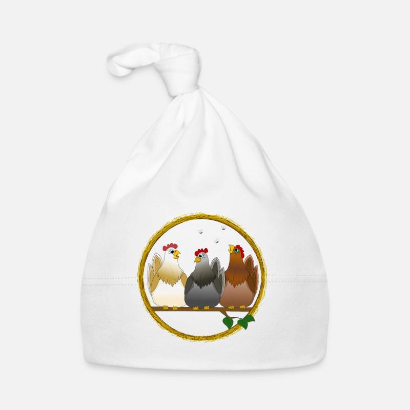 Hens chickens chicken rooster chickens bird egg easter Organic Baby Cap
