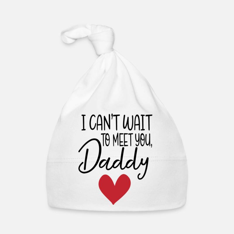 Can't Wait To Meet You Daddy Organic Baby Cap