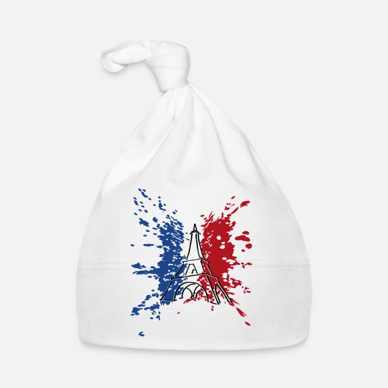 Drapeau Tour Eiffel France ✅ Drapeau Tour Eiffel ✔ Bonnet bio Bébé