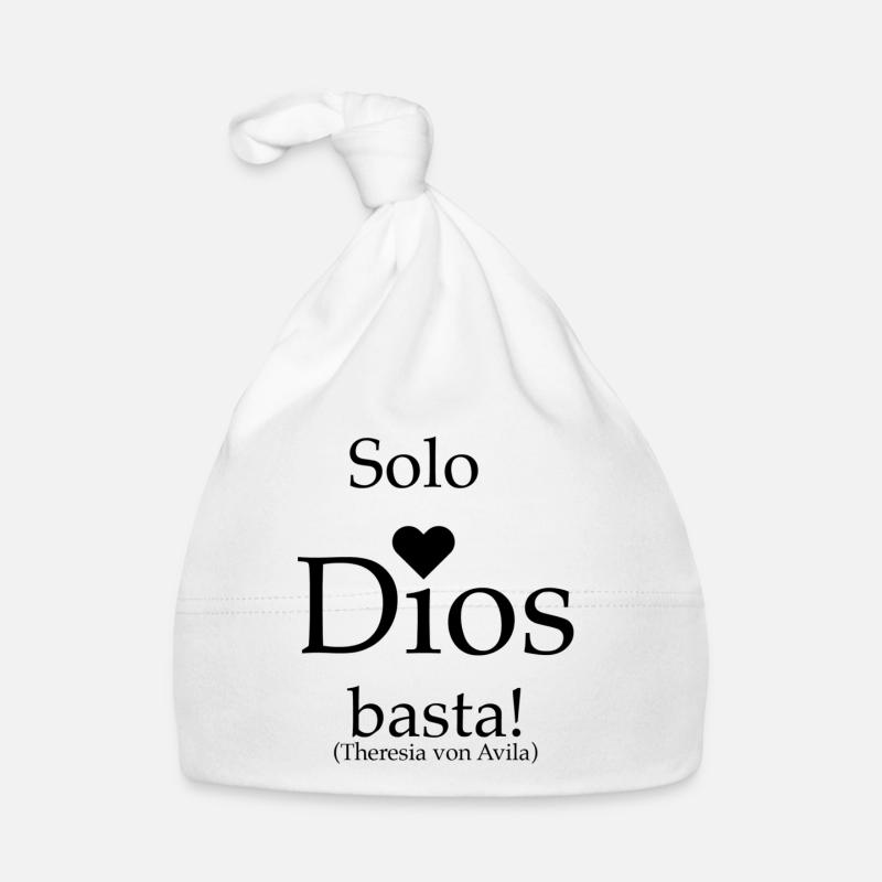 Solo Dios (grand) - Bonnet bio Bébé - blanc