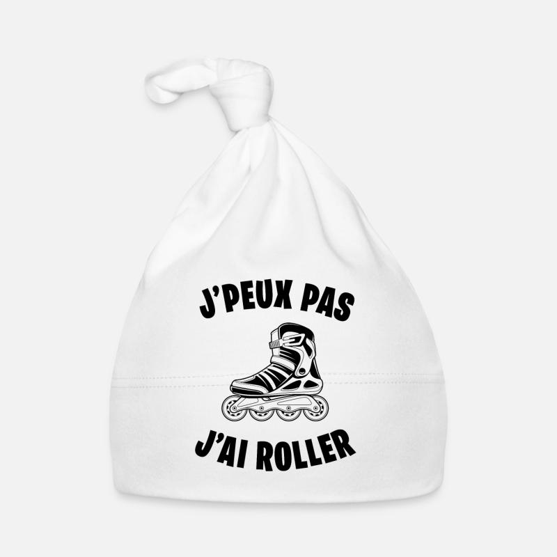 J'peux pas j'ai roller - Bonnet bio Bébé - blanc