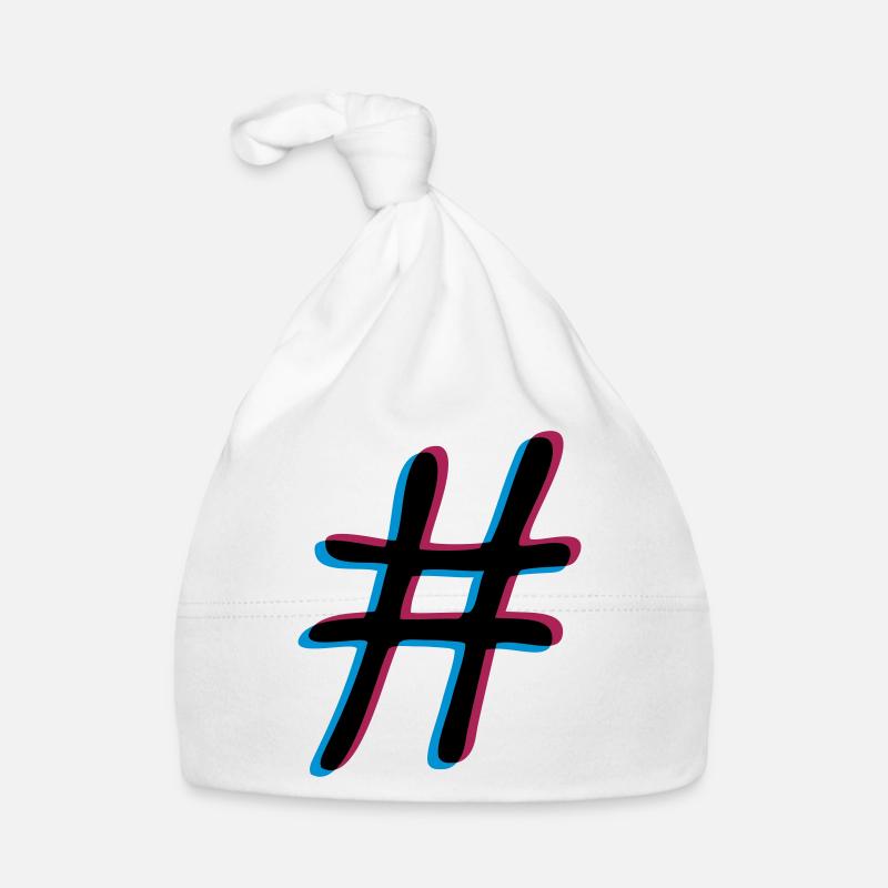 3D Effekt Hashtag Baby Bio-Mütze
