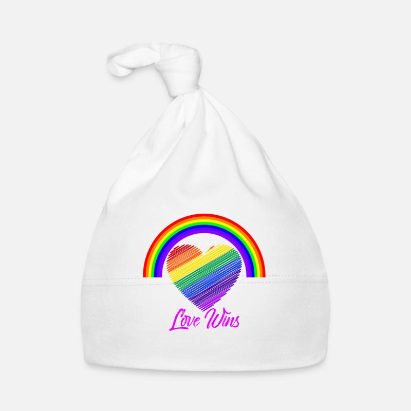 Fierté Fierté Fierté, Dessins du mois - Bonnet bio Bébé - blanc
