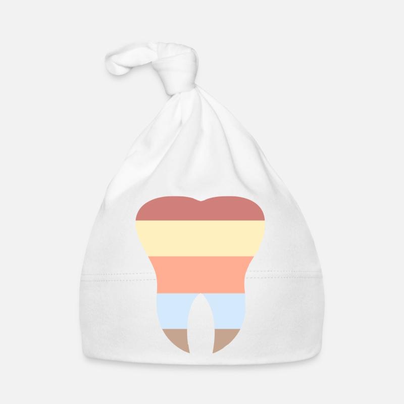 La dent - Bonnet bio Bébé - blanc