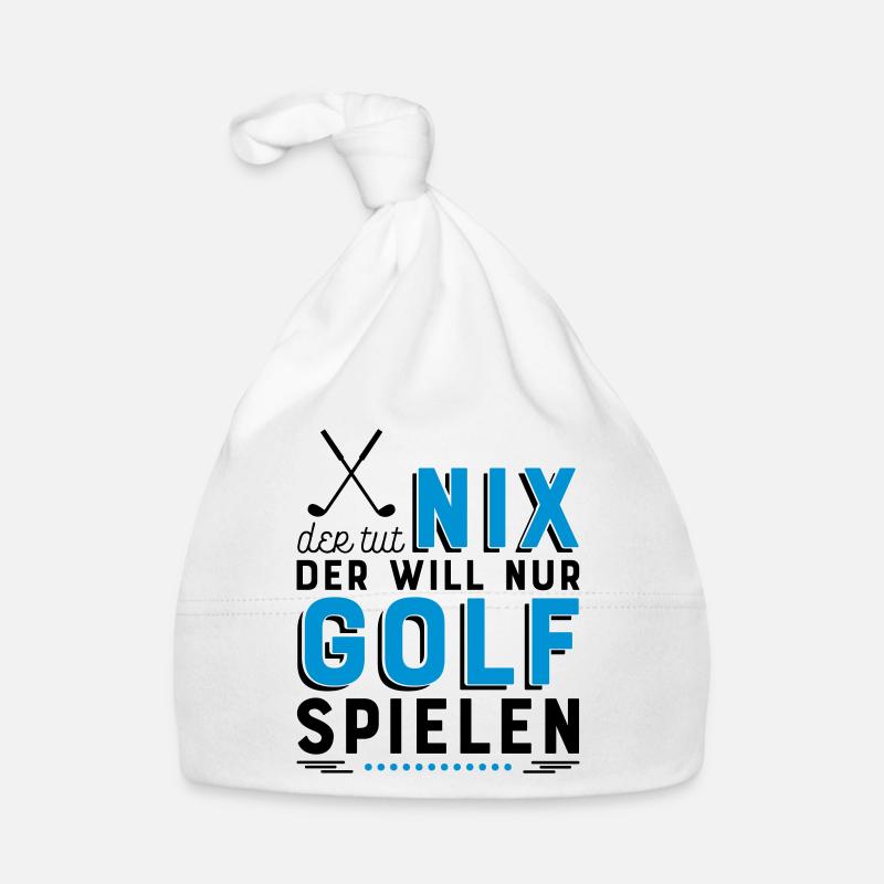 Golf spielen - Baby Bio-Mütze - Weiß