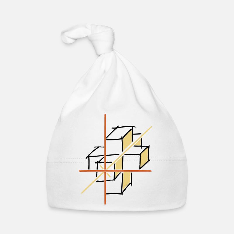 coordinate system. x-y-z axes. cube. Organic Baby Cap