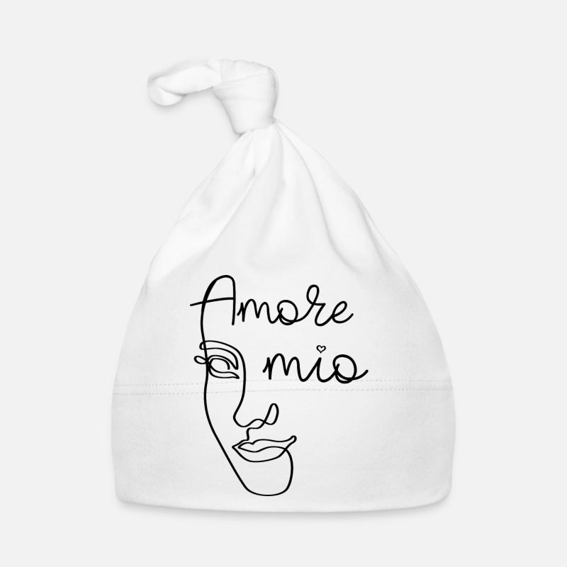 AMORE Mio LINE ART Gesicht Geschenkidee Baby Bio-Mütze