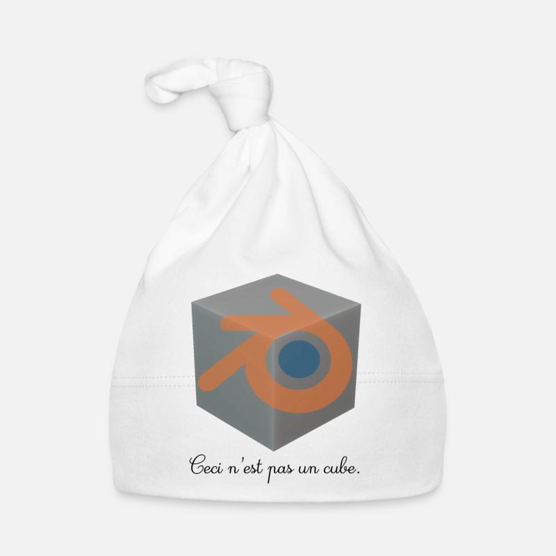 Ceci n'est pas un cube! - Organic Baby Cap - white