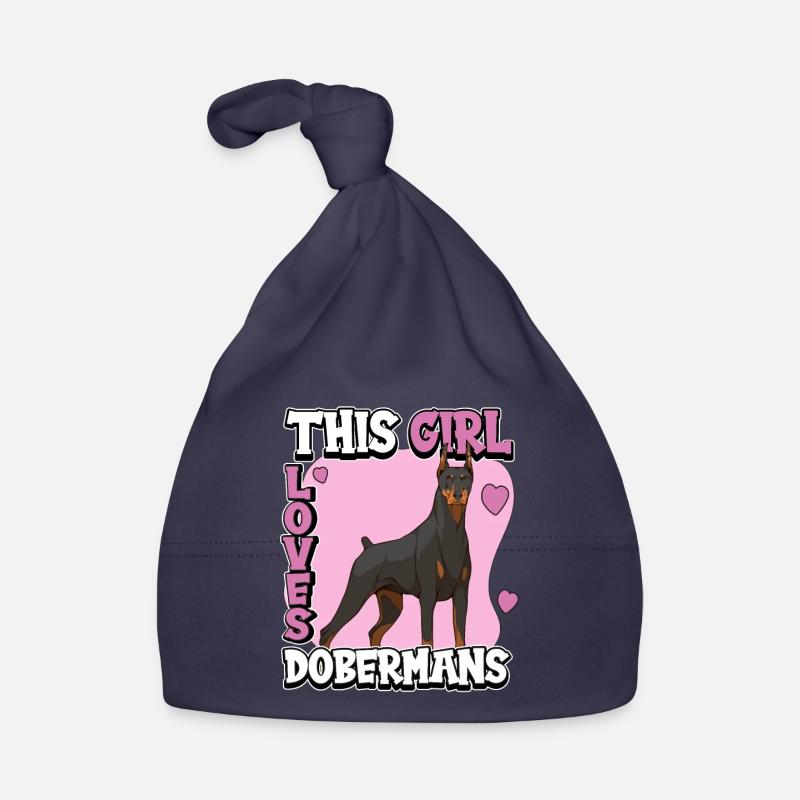 Dobermann This Girl Loves Dobermans Baby Bio-Mütze