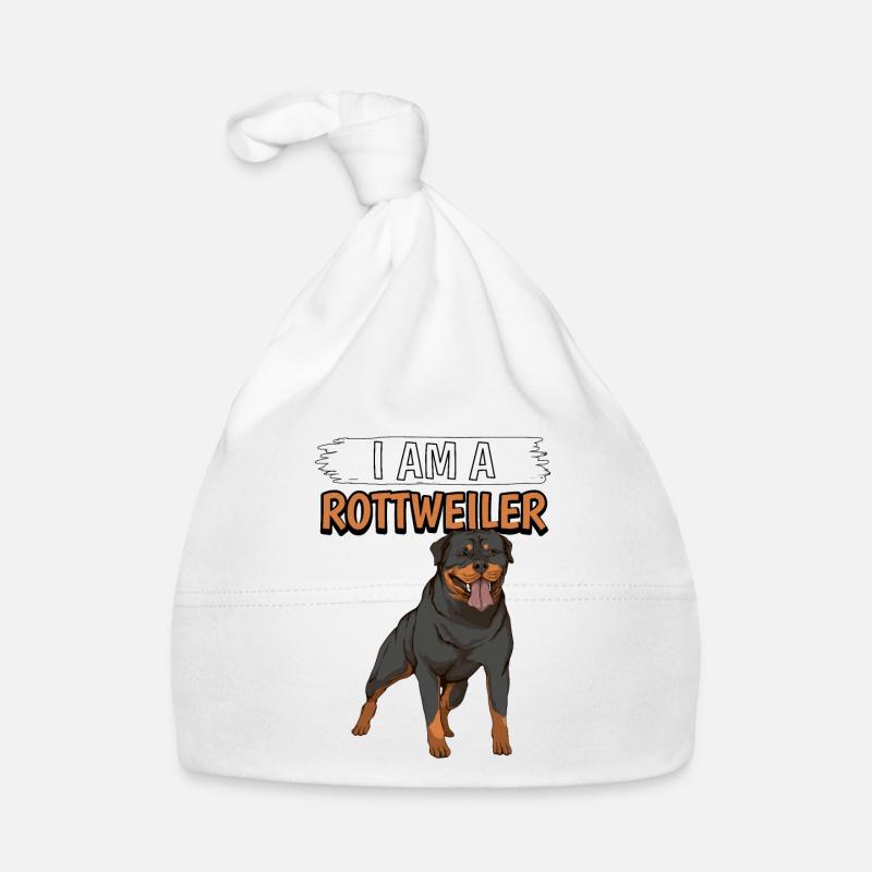 Rottweiler I Am A Rottweiler Bonnet bio Bébé