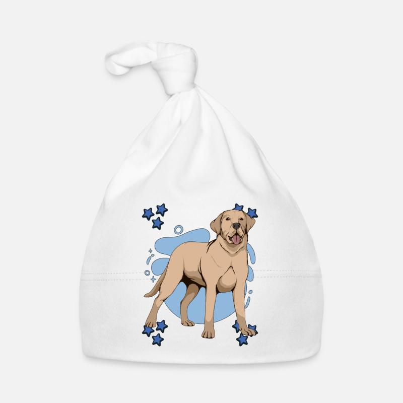 Gelber Labrador Labbi Labrador Blue Design Bonnet bio Bébé