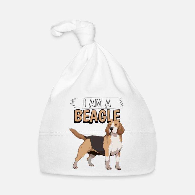 Beagle I Am A Beagle - Bonnet bio Bébé - blanc