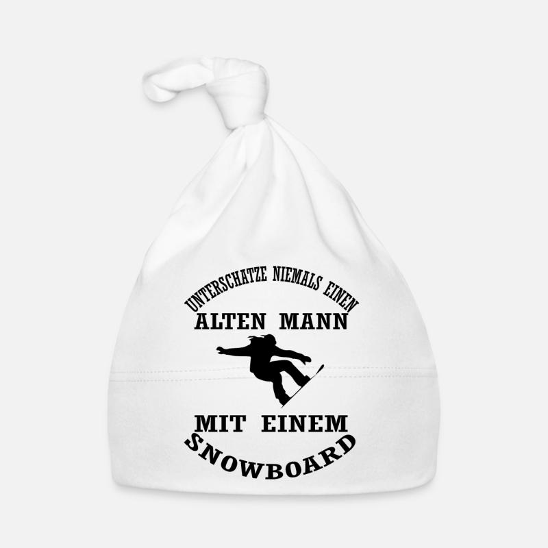 Snowboard Snowboarder Baby Bio-Mütze