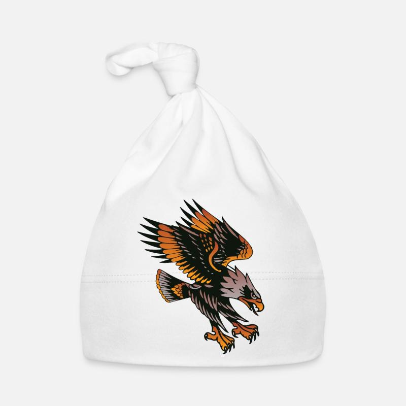 vulture eagle old school tattoo Organic Baby Cap