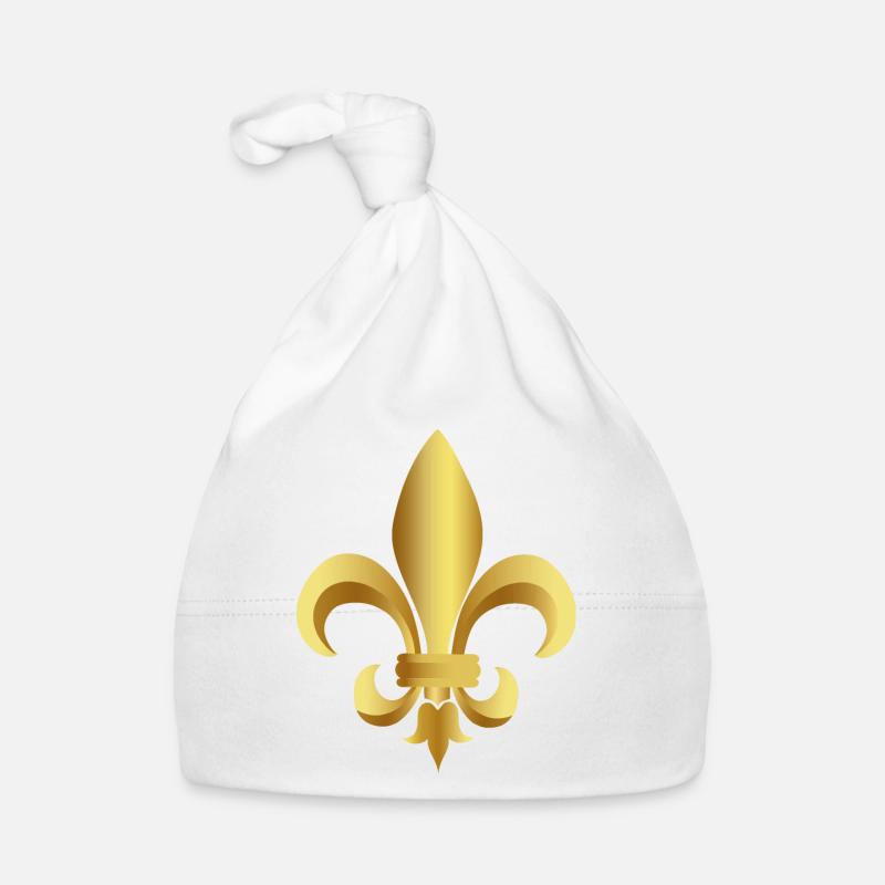 Fleur-de-lis Organic Baby Cap