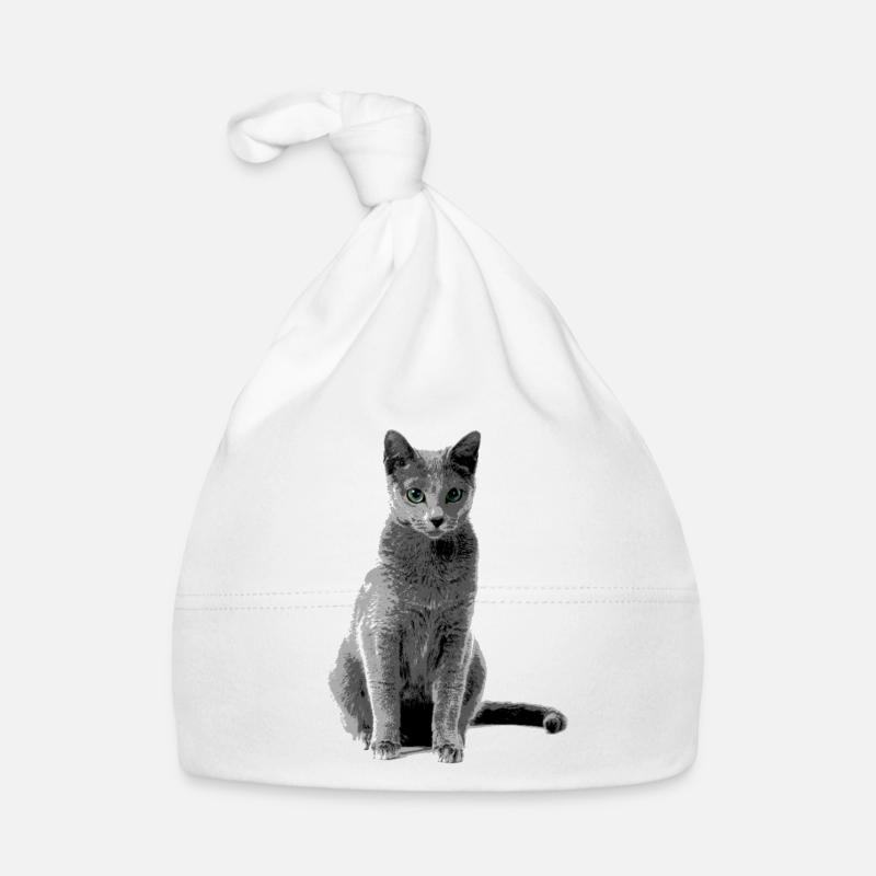 Russisch Blaue Katze Baby Bio-Mütze