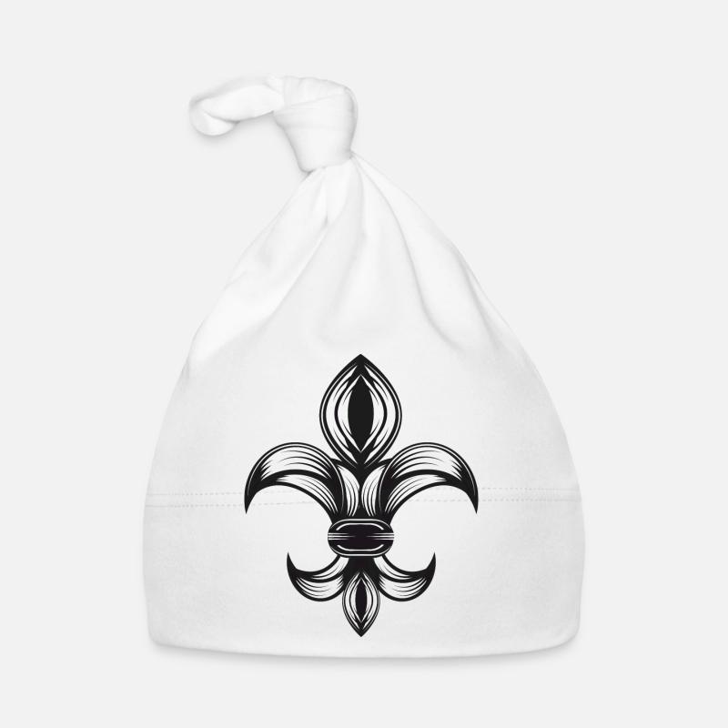 iris stylisé - Fleur-de-Lys Bonnet bio Bébé