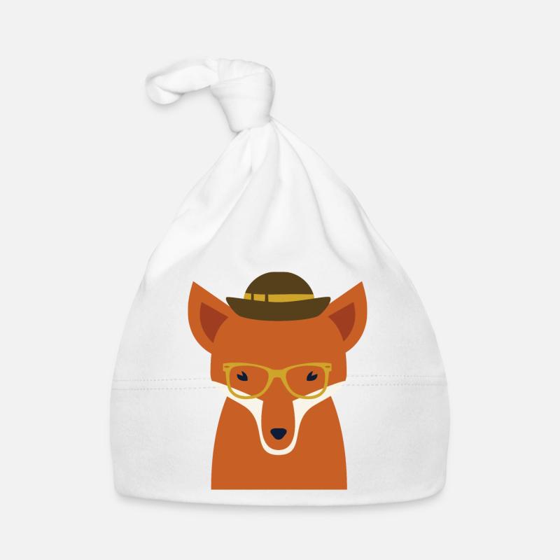hipster fox Baby Bio-Mütze
