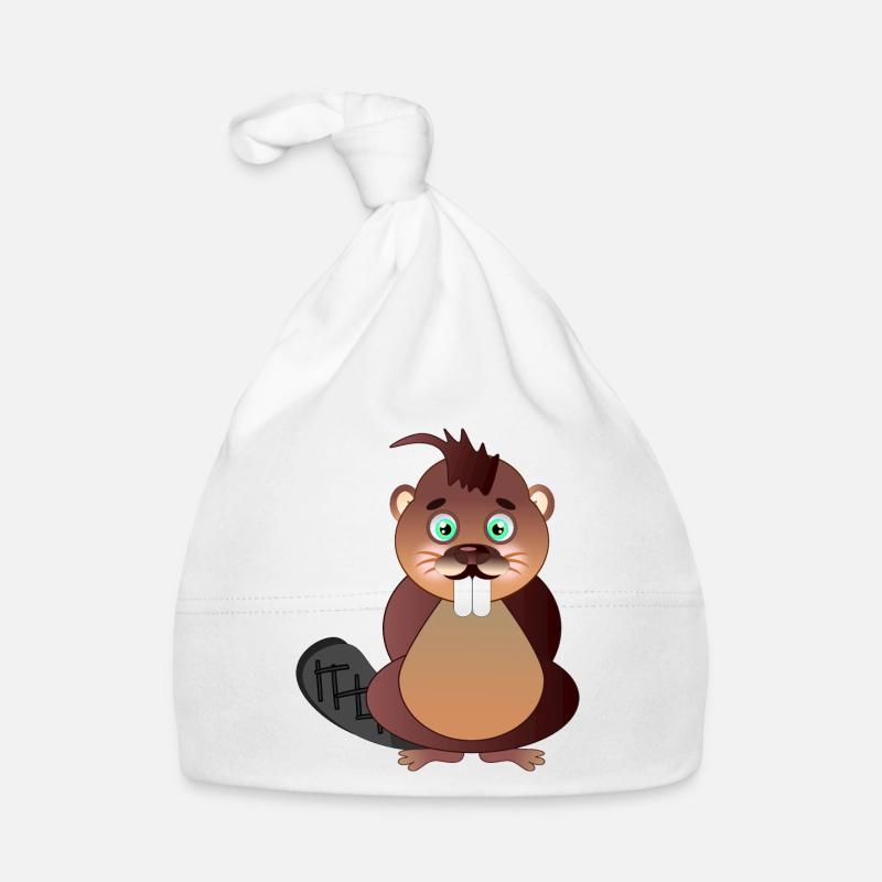 Beaver Beaver Teeth Organic Baby Cap