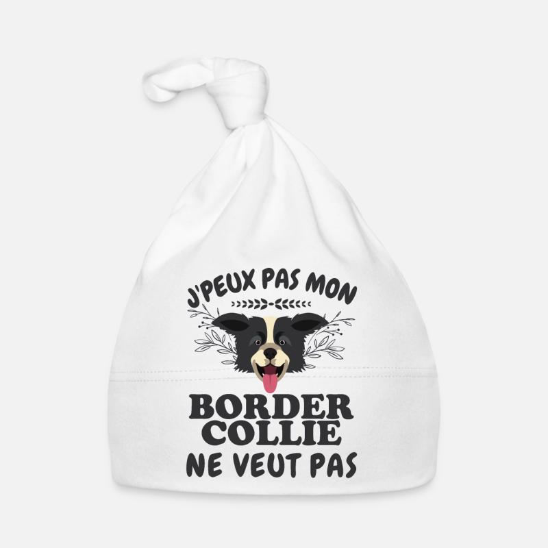 Mon border collie ne veut pas Bonnet bio Bébé