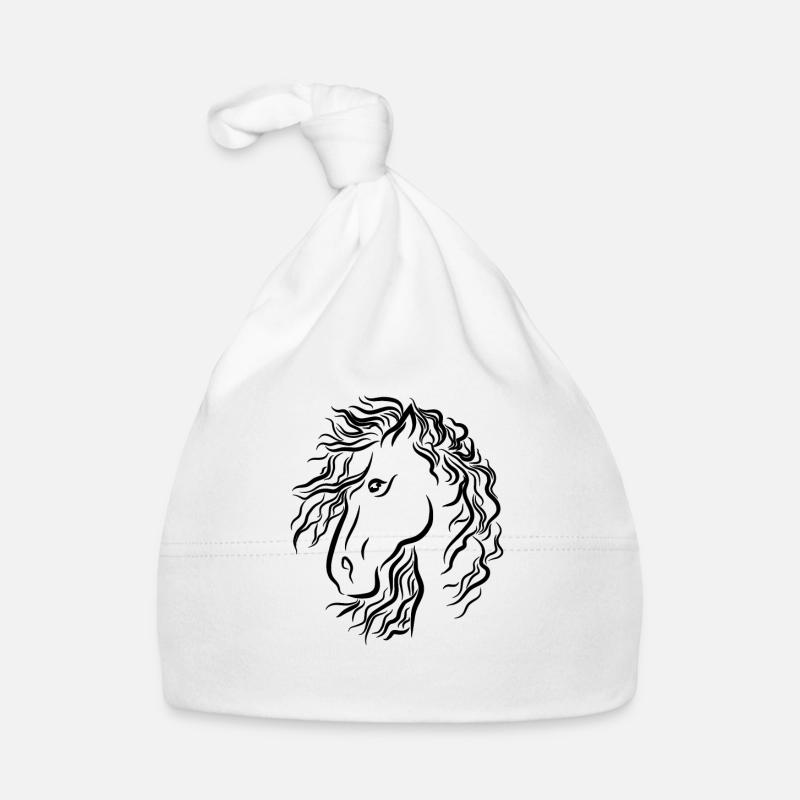 Impressionnant cheval graphique équitation, équitation Bonnet bio Bébé