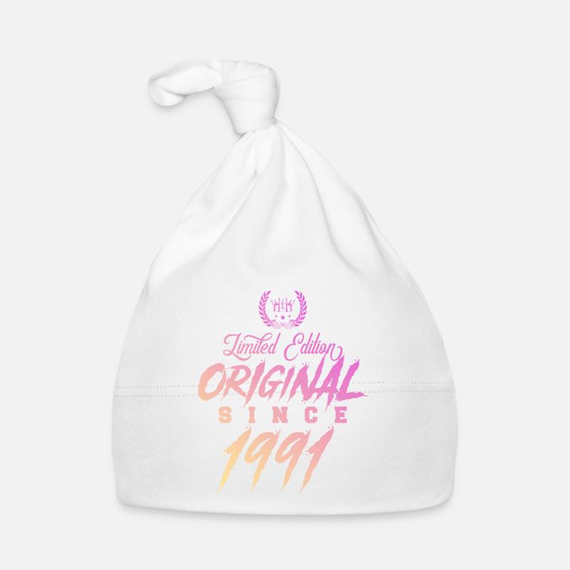 1991 édition limitée originale - Bonnet bio Bébé - blanc