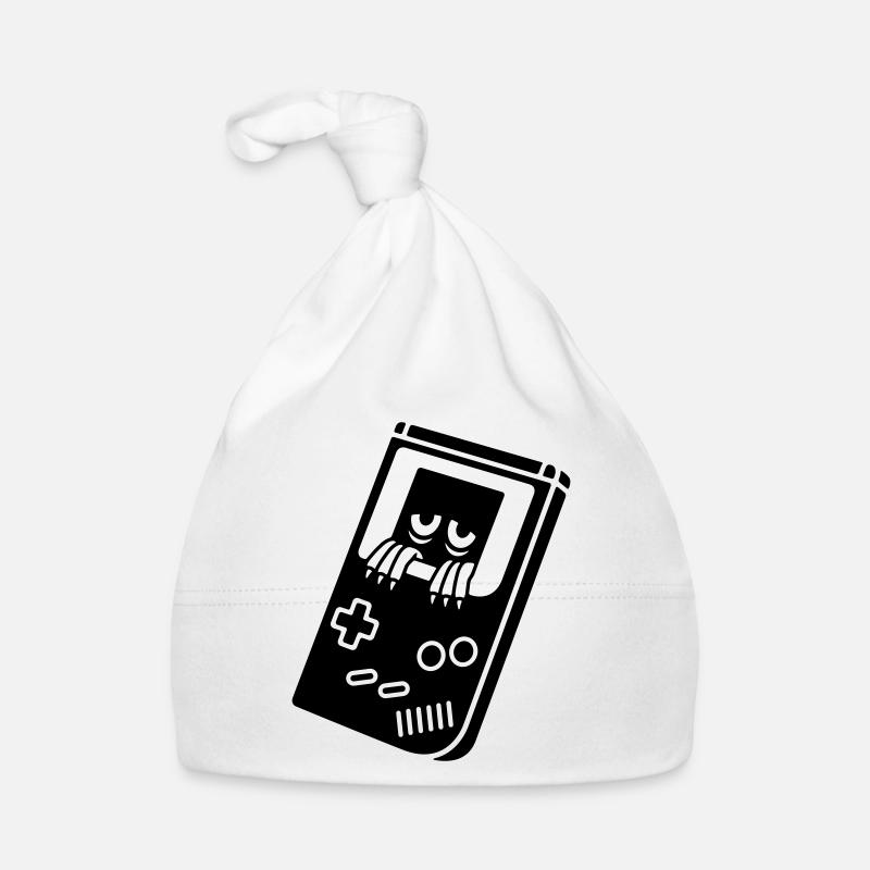 Game Boy avec créature - Bonnet bio Bébé - blanc