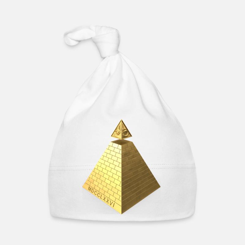 Illuminati Pyramid Gold 3D Baby Bio-Mütze