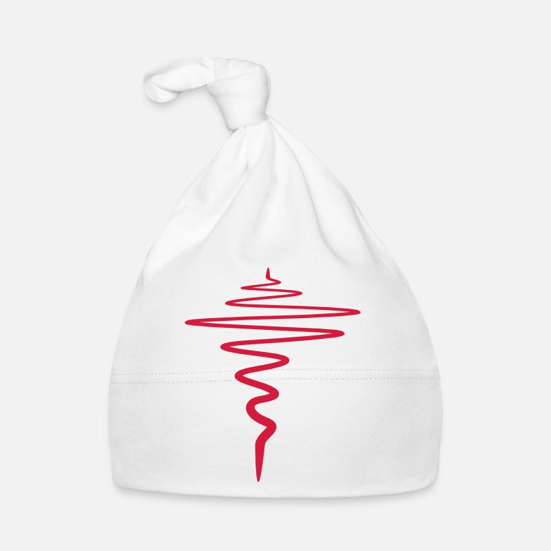Affichage du rythme cardiaque d’impulsion de fréquence - Bonnet bio Bébé - blanc