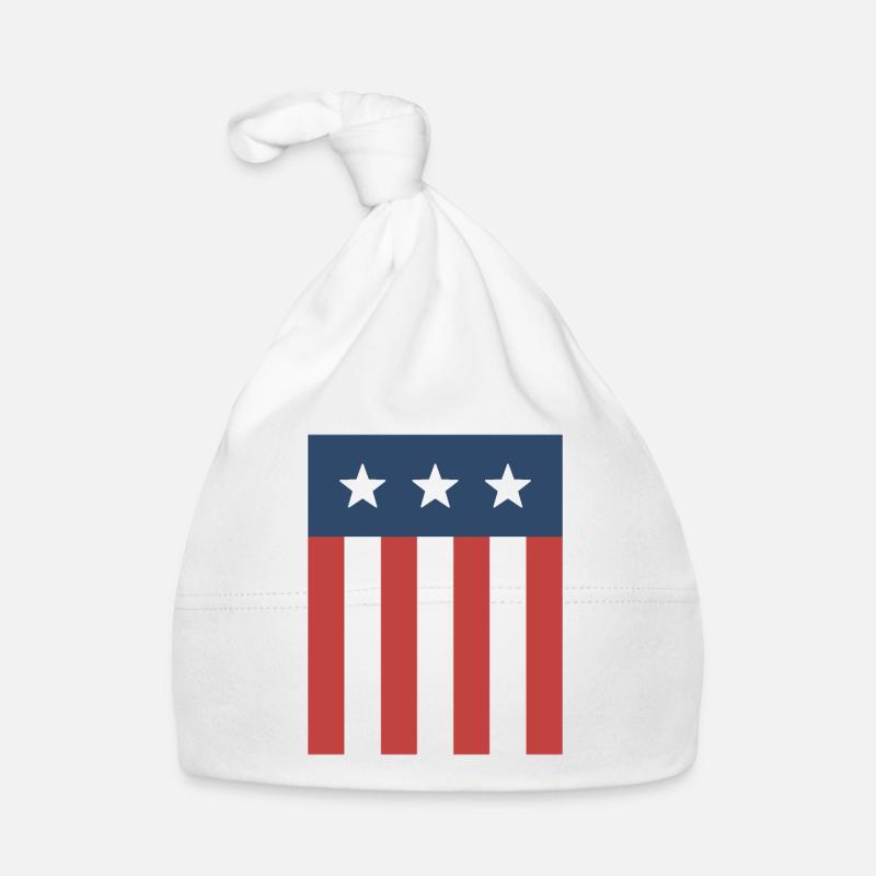Drapeau des étoiles et des rayures Bonnet bio Bébé