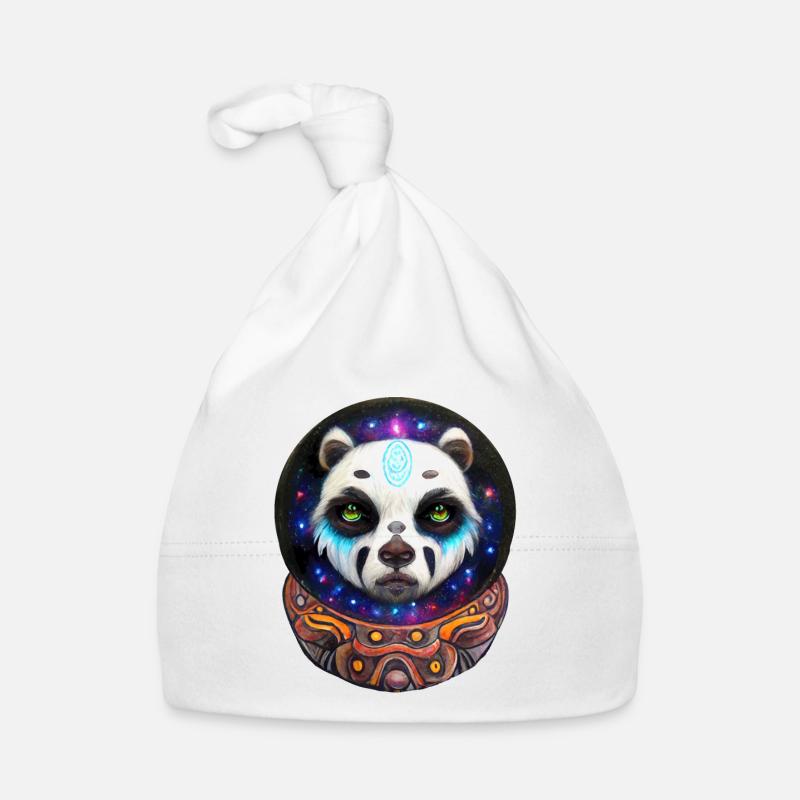 Space Panda Baby Bio-Mütze