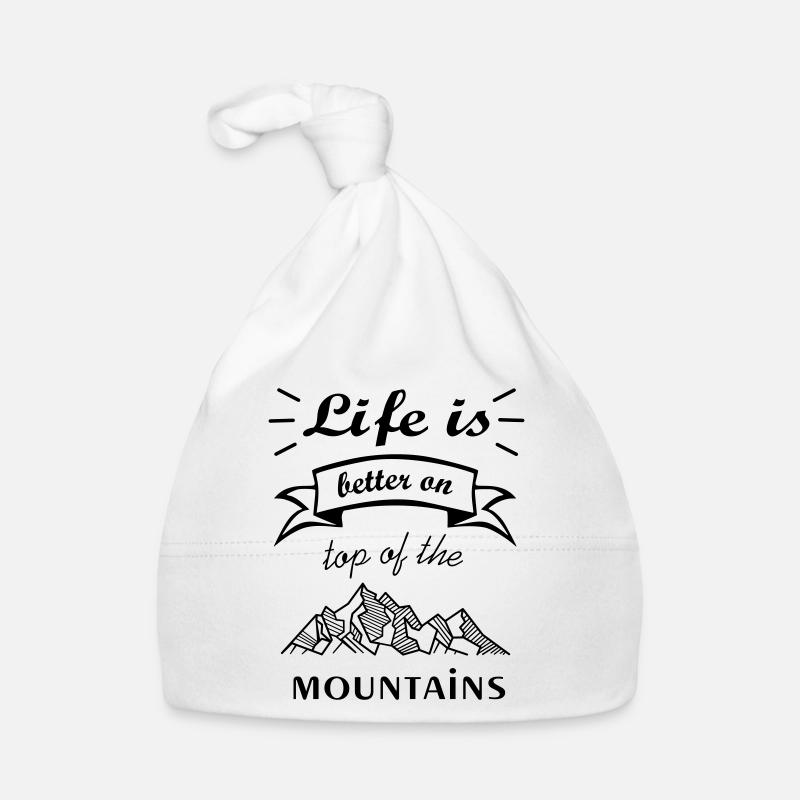 C’est le plus beau pour les alpinistes sur la montagne - Bonnet bio Bébé - blanc