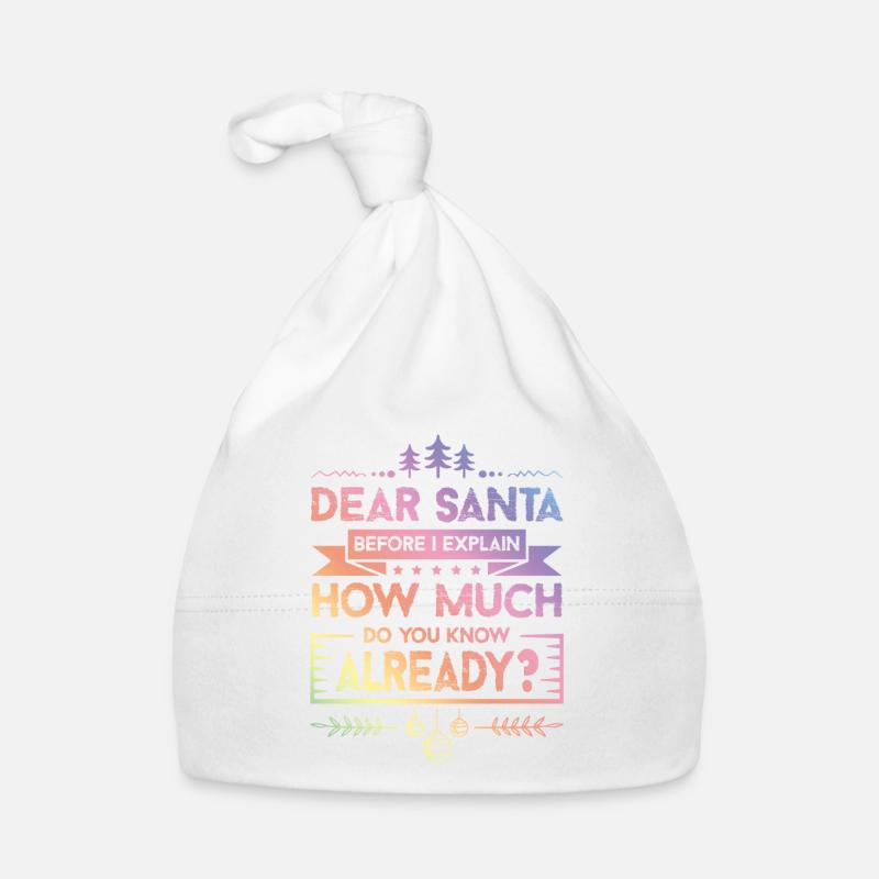 Weihnachten Spruch Baby Bio-Mütze