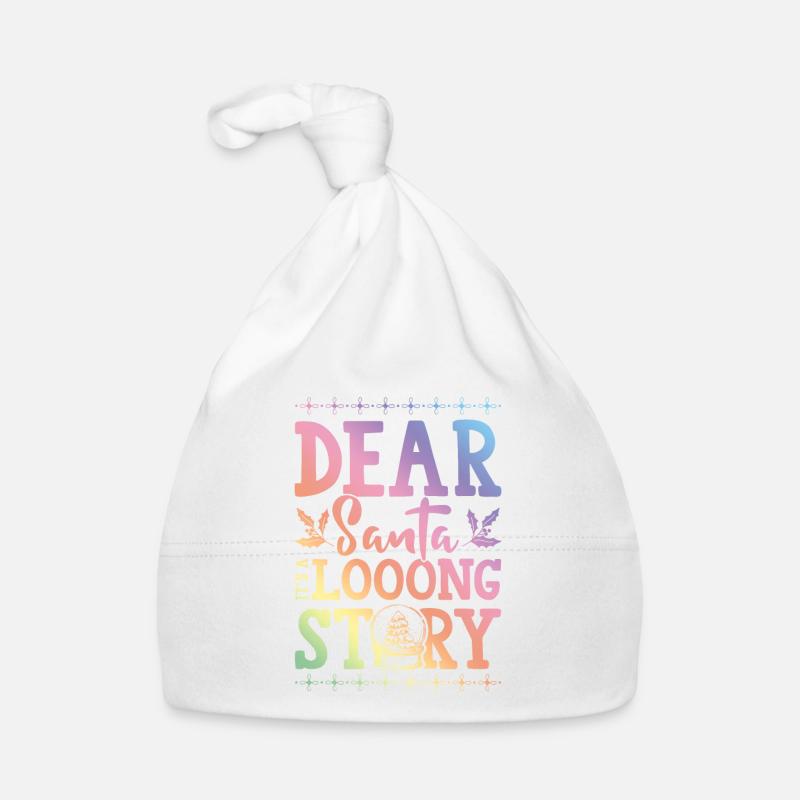 Dear Santa Saying Organic Baby Cap
